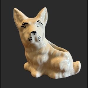 Vintage MCM Art Pottery Scottie Dog Mini Succulent Planter